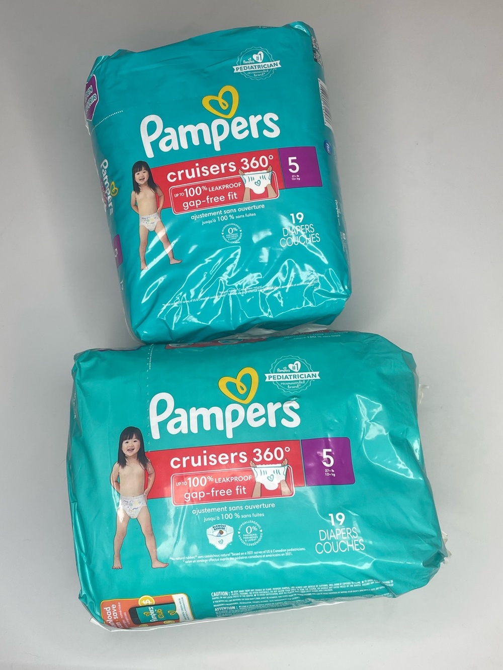 Pampers Cruisers 360° Size 5 Diapers - Teal (Pack of 19)